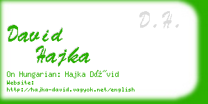 david hajka business card